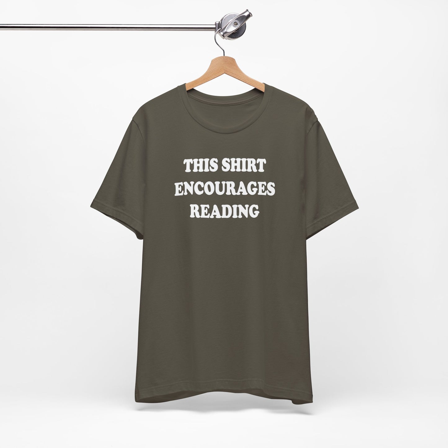'This Shirt Encourages Reading' (Soft, Quality Bella & Canvas <Or Comparable> Unisex Tee)