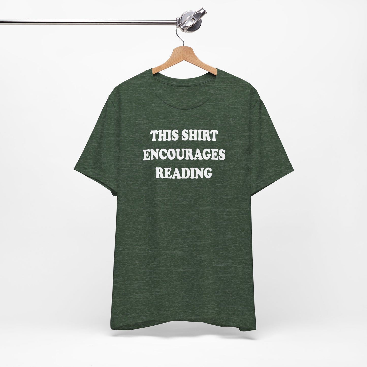 'This Shirt Encourages Reading' (Soft, Quality Bella & Canvas <Or Comparable> Unisex Tee)