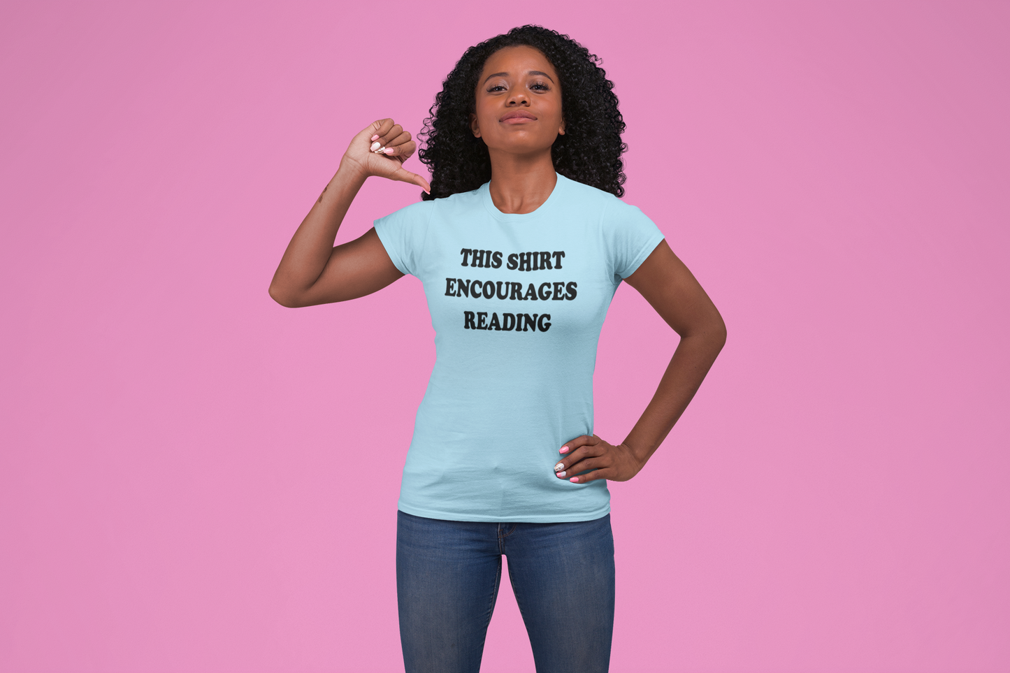 'This Shirt Encourages Reading' (Soft, Quality Bella & Canvas <Or Comparable> Unisex Tee)