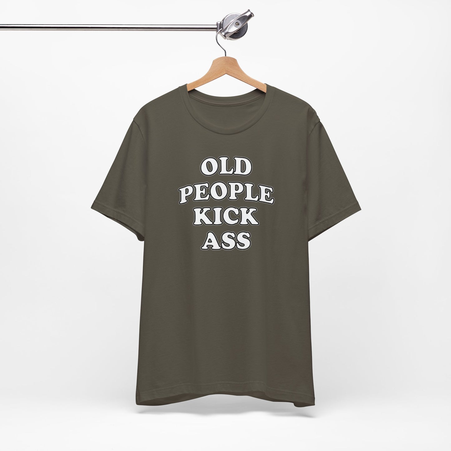 'Old People Kick Ass' (Soft, Quality Bella & Canvas <Or Comparable> Unisex Tee)