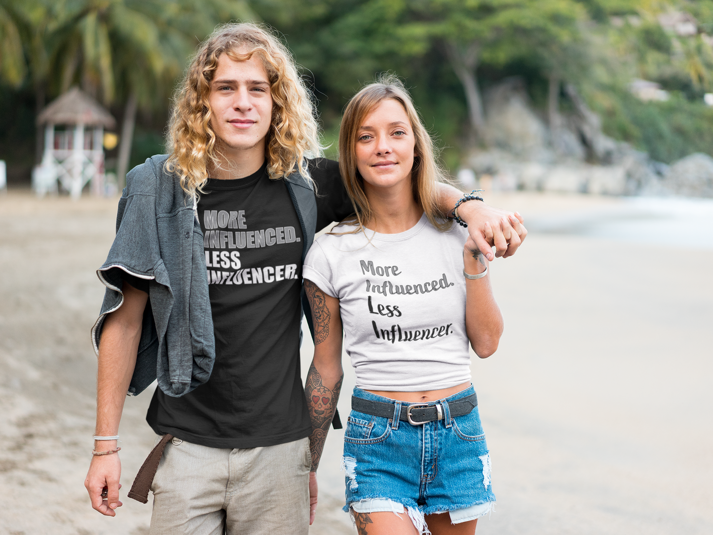'More Influenced. Less Influencer' (VS 1) (Soft, Quality Bella & Canvas <Or Comparable> Unisex Tee)