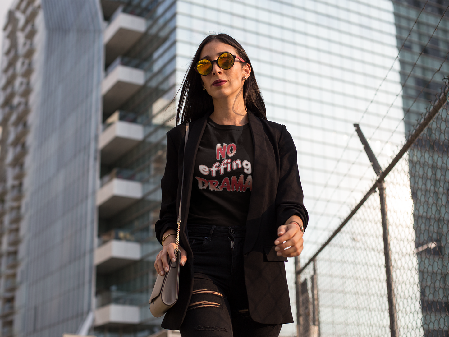 'No Effing Drama'  (Soft, Quality Bella & Canvas <Or Comparable> Unisex Tee)