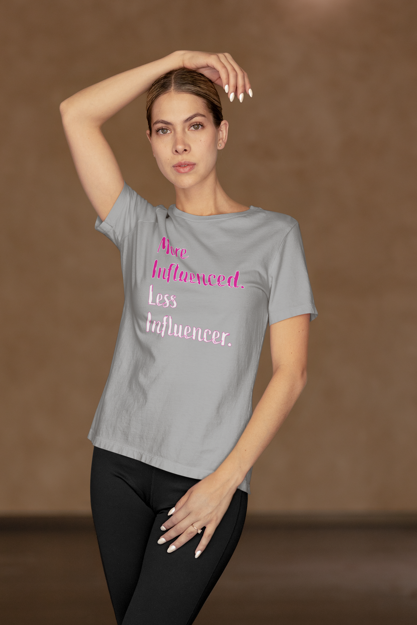 'More Influenced. Less Influencer.' (VS 3) (Soft, Quality Bella & Canvas <Or Comparable> Unisex Tee)