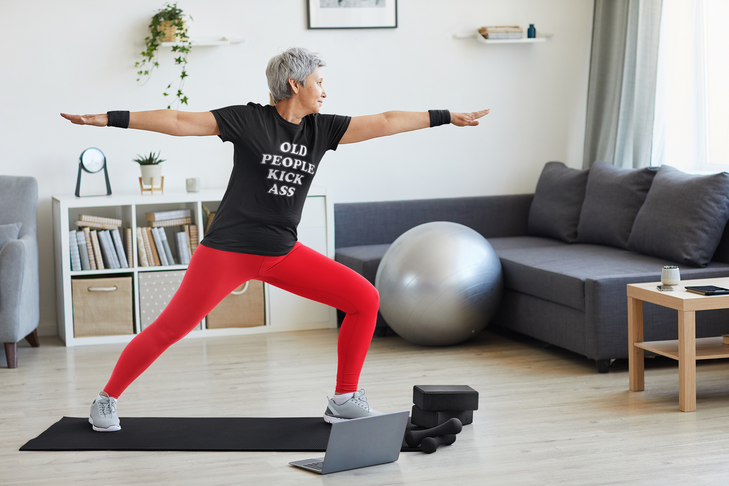 'Old People Kick Ass' (Soft, Quality Bella & Canvas <Or Comparable> Unisex Tee)