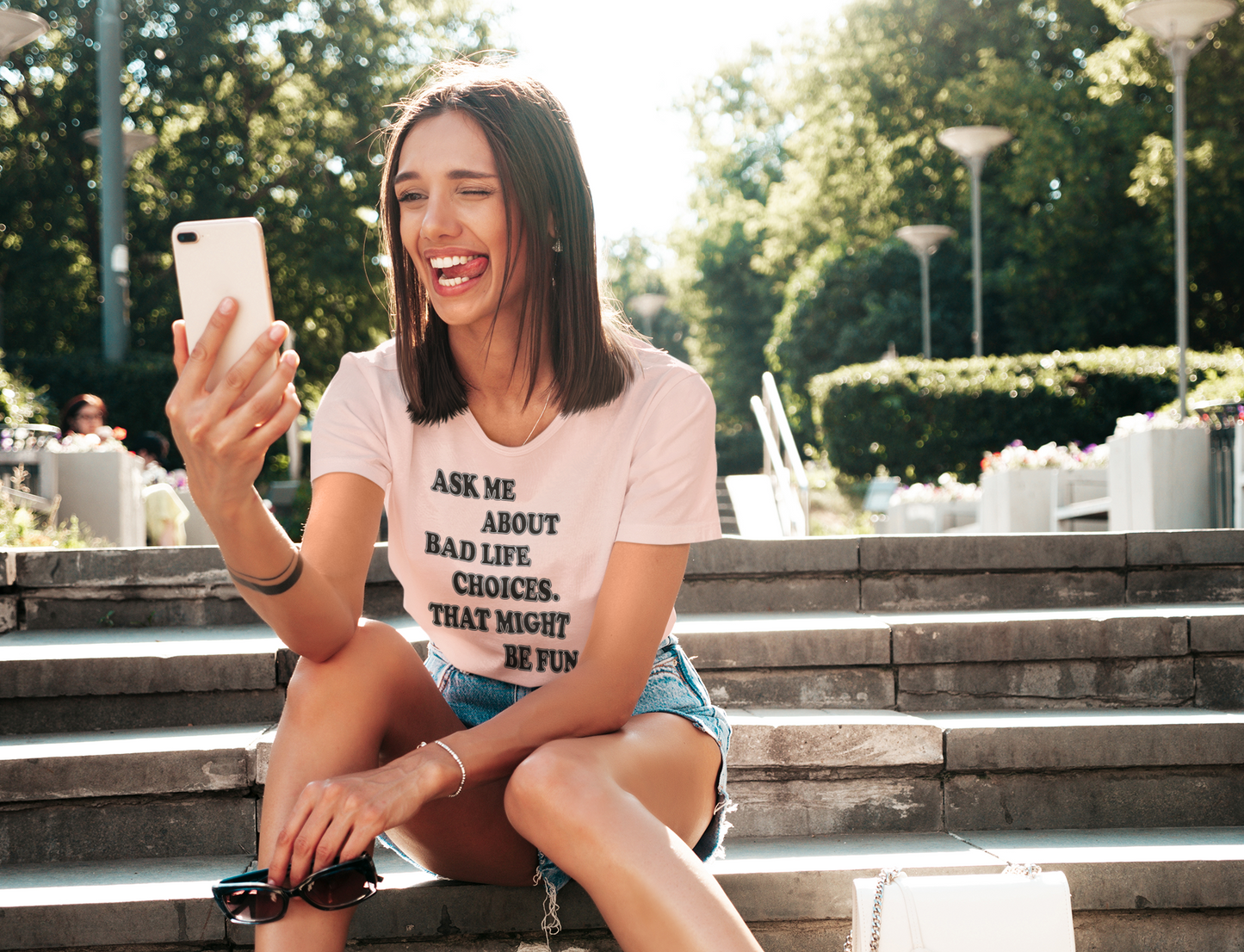 'Ask Me About Bad Life Decisions. That Might Be Fun.' (Soft, Quality Bella & Canvas <Or Comparable> Unisex Tee)