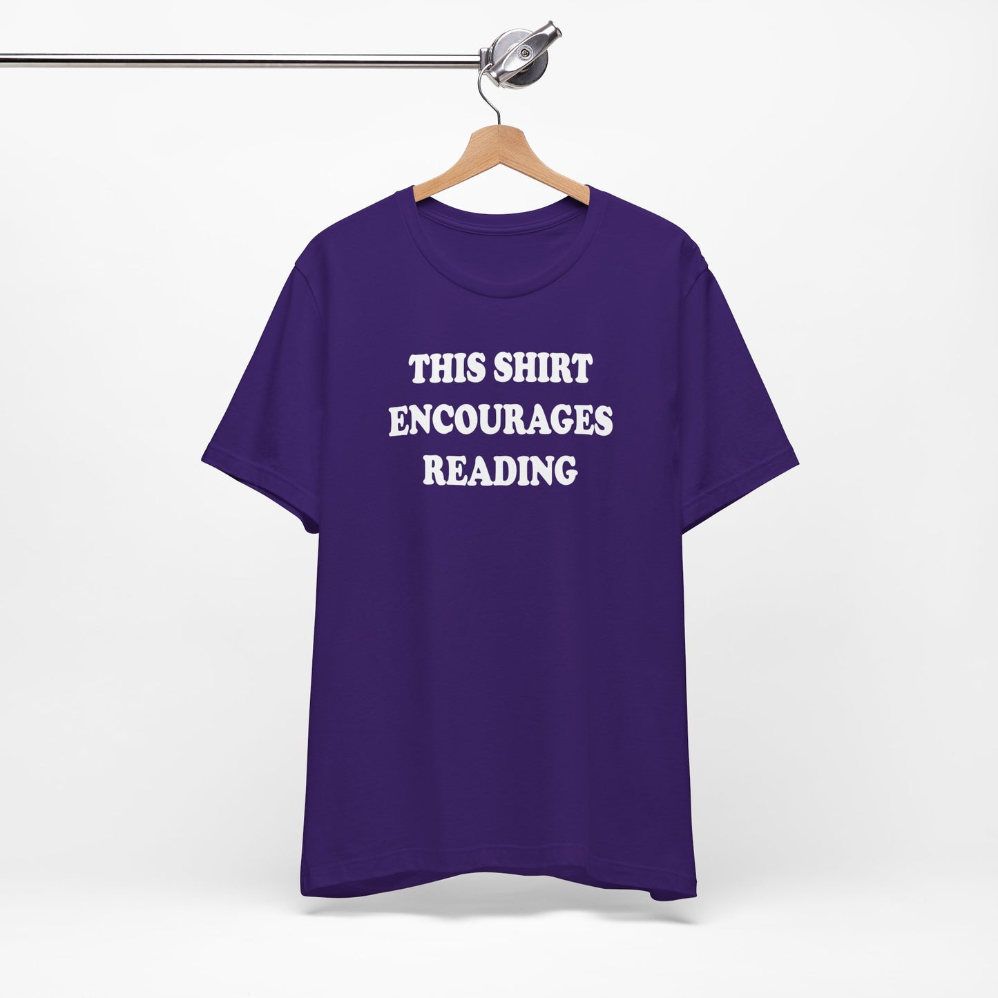'This Shirt Encourages Reading' (Soft, Quality Bella & Canvas <Or Comparable> Unisex Tee)